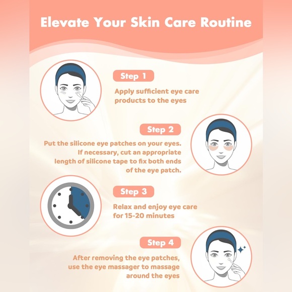 Under Eye Patches Silicone Reusable Plump Fine Lines & Wrinkles with Applicator - Picture 5 of 11